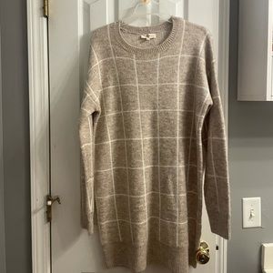 tan sweater dress